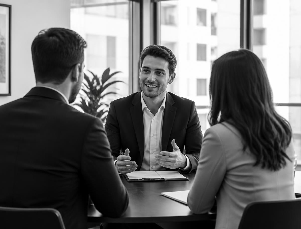 Reunión de trabajo con clientes
